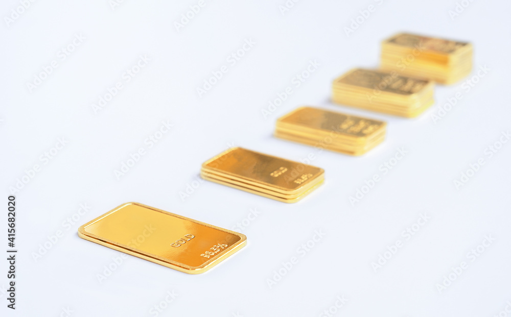 Ladder made of gold bars.