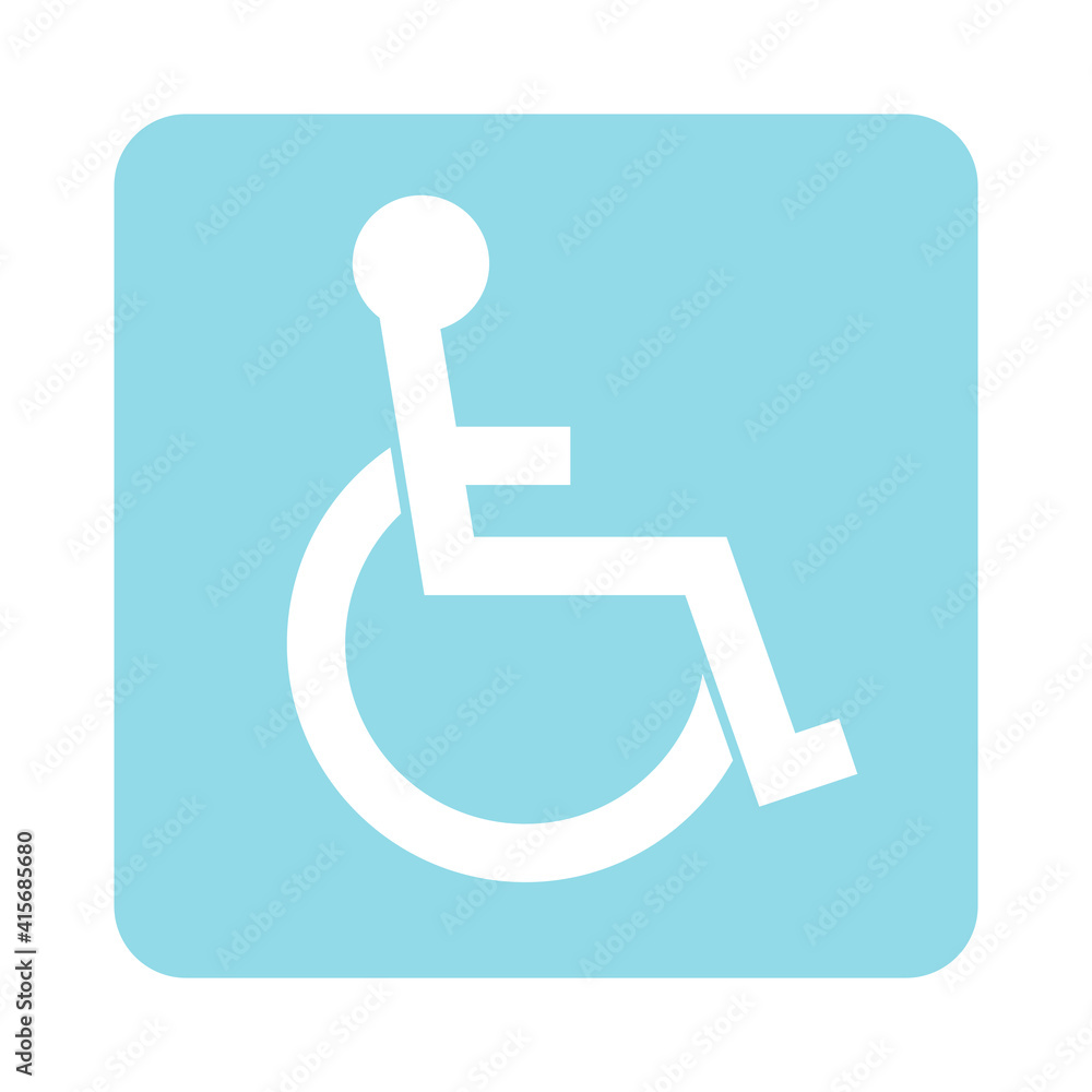 simple illustration of a wheelchair mark simple illustration of a wheelchair mark