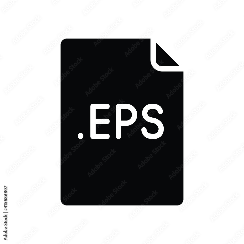 EPS file format glyph icon. Linear style sign for mobile concept and web design. Simple solid symbol. Vector illustration isolated on white background. EPS 10. EPS file format glyph icon. Linear style sign for mobile concept and web design. Simple solid symbol. Vector illustration isolated on white background. EPS 10.