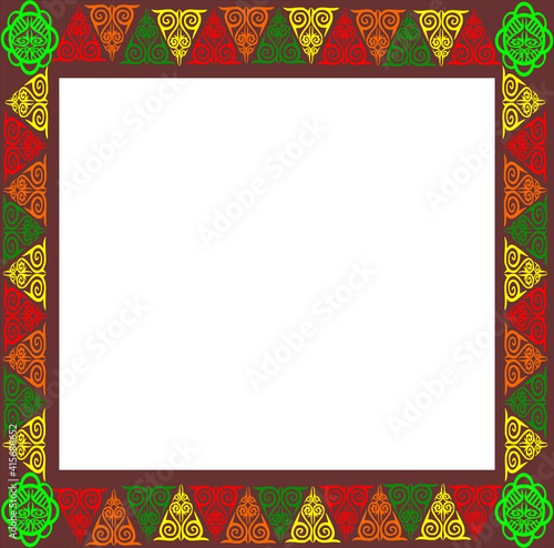 This image is a vector graphic image, can be used for backgrounds, clipart, engraving patterns, photo frames, etc. This image design uses a traditional Indonesian ethnic batik pattern.