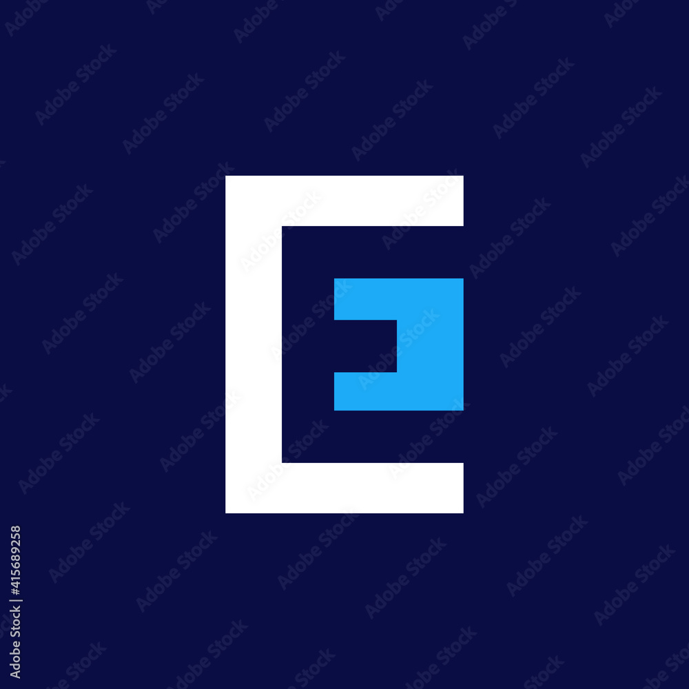 Letter E logo design template elements. vector illustration