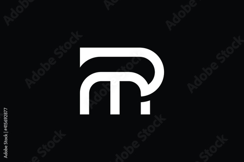 Minimal Innovative Initial PM logo and MP logo. Letter PM MP creative elegant Monogram. Premium Business logo icon. White color on black background