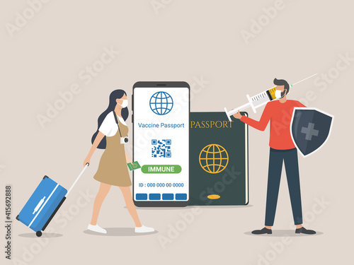 passport vaccine document covid19 coronavirus, Immunity vaccinated passport for travel during Coronavirus pandemic concept.