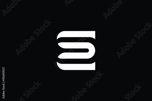 Minimal Innovative Initial ED logo and DE logo. Letter ED DE creative elegant Monogram. Premium Business logo icon. White color on black background