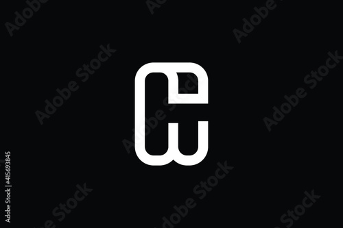 Free Download Minimal Innovative Initial CW logo and WC logo. Letter CW WC creative elegant Monogram. Premium Business logo icon. White color on black background - GFXLoad