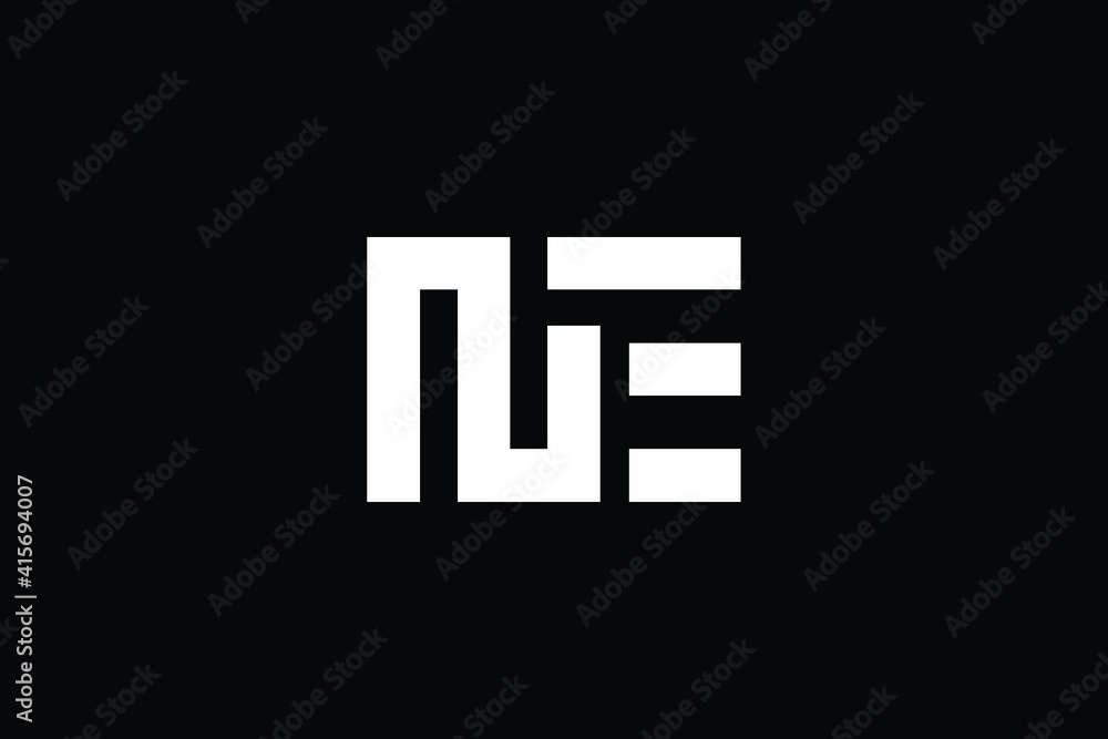 Minimal Innovative Initial NE logo and EN logo. Letter NE EN creative elegant Monogram. Premium Business logo icon. White color on black background Minimal Innovative Initial NE logo and EN logo. Letter NE EN creative elegant Monogram. Premium Business logo icon. White color on black background