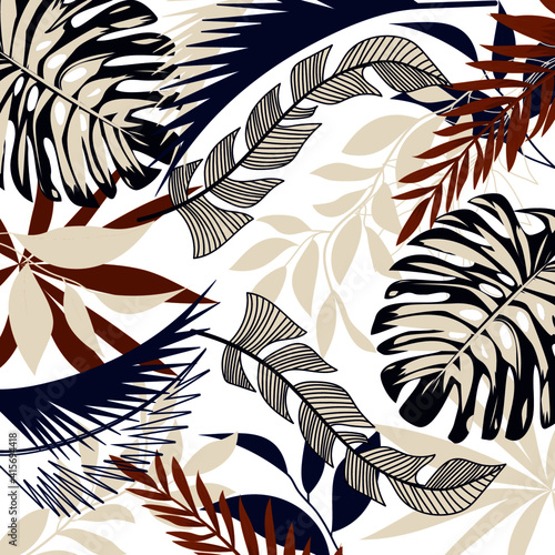 Leaf pattern cloth vector