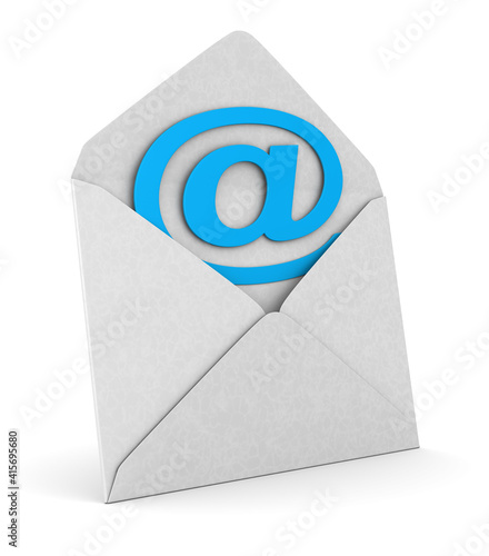 open envelope and symbol em...