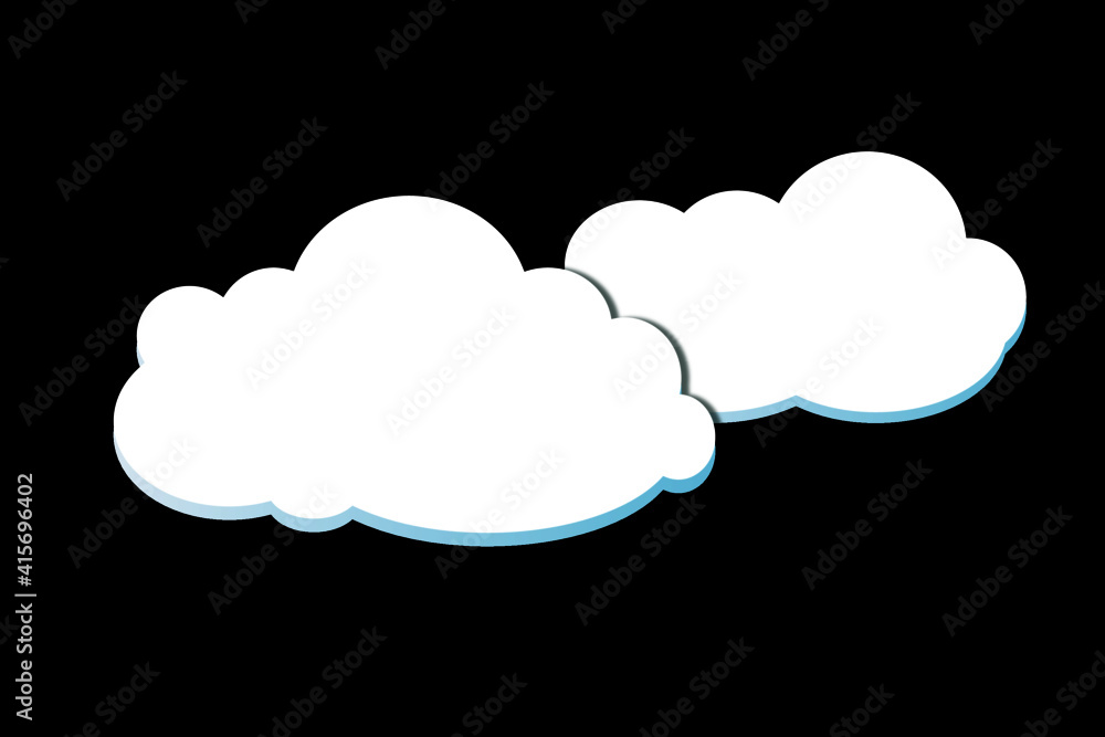 White cloud vector White cloud vector