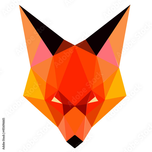 Fox portrait vector illustration