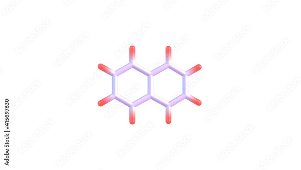 Naphtalene molecule rotating video full HD Naphtalene molecule rotating video full HD