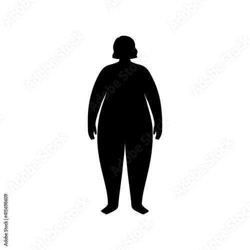 Obese woman concept