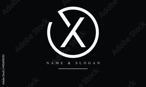 OX, XO, O, X abstract letters logo monogram
