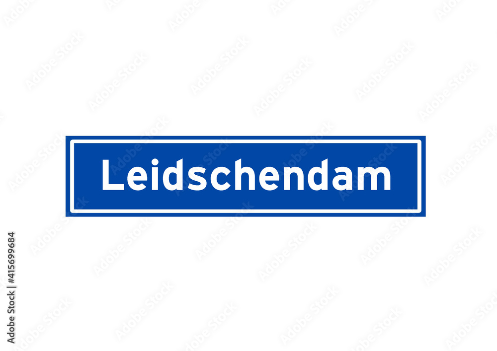 Leidschendam isolated Dutch place name sign. City sign from the Netherlands. Leidschendam isolated Dutch place name sign. City sign from the Netherlands.