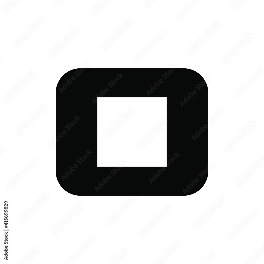 Stop button icon vector graphic illustration Stop button icon vector graphic illustration