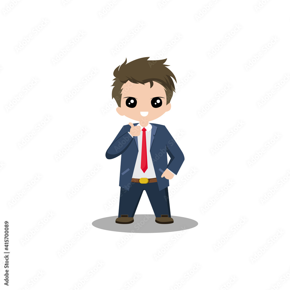 Illustration vector graphic businessman character design