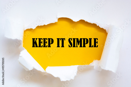 Keep it Simple, Business Concept photo