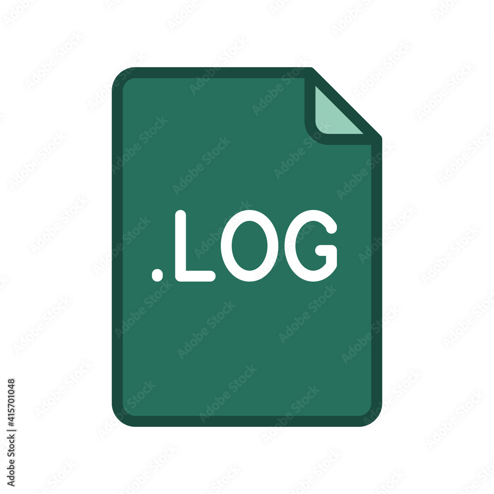 LOG file format filled outline icon. Linear style sign for mobile concept and web design. Simple color symbol. Vector illustration isolated on white background. EPS 10. LOG file format filled outline icon. Linear style sign for mobile concept and web design. Simple color symbol. Vector illustration isolated on white background. EPS 10.