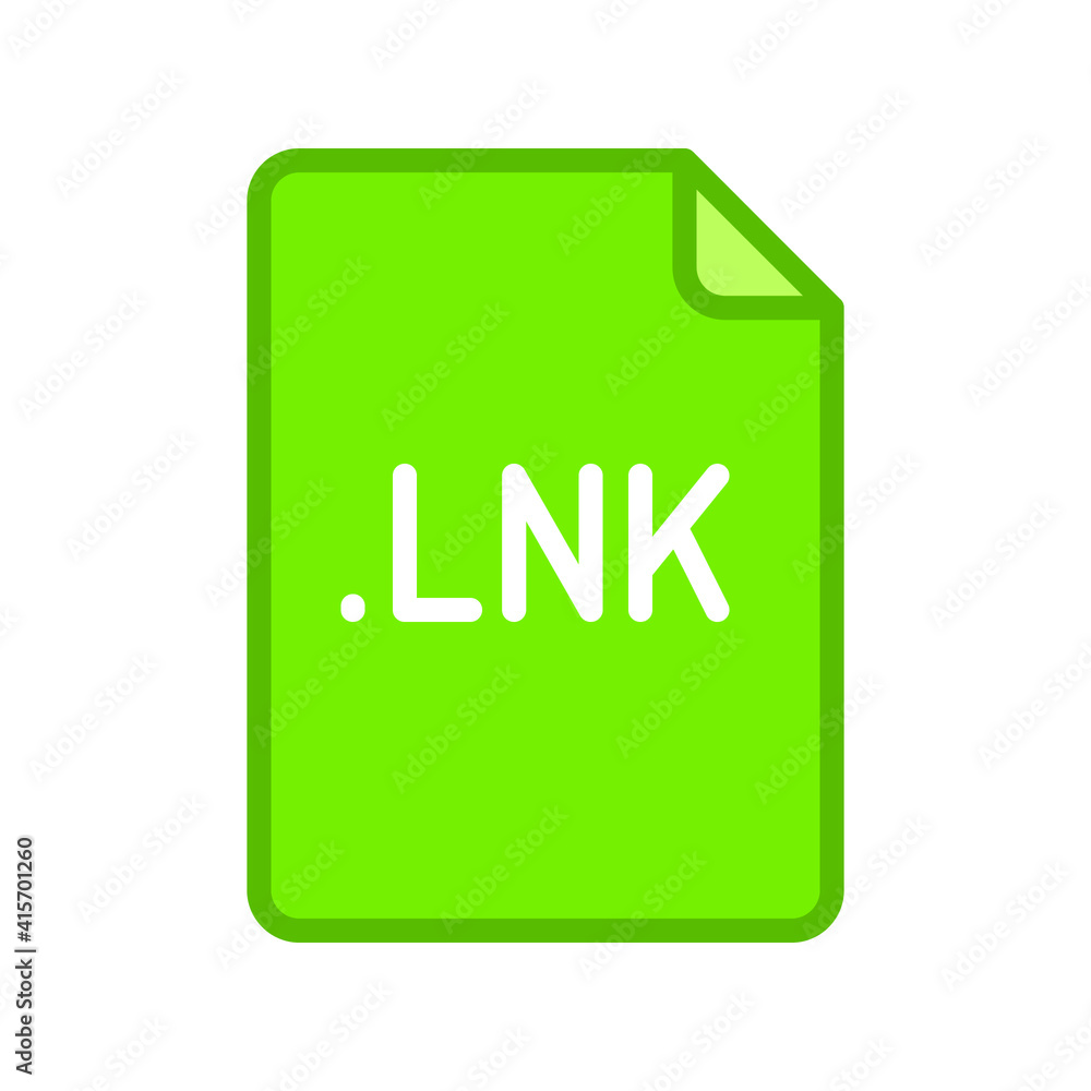 LNK file format filled outline icon. Linear style sign for mobile concept and web design. Simple color symbol. Vector illustration isolated on white background. EPS 10. LNK file format filled outline icon. Linear style sign for mobile concept and web design. Simple color symbol. Vector illustration isolated on white background. EPS 10.