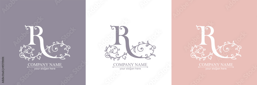 Premium Vector R logo. Monnogram, lettering. Personal logo or sign for branding an elite company. Premium Vector R logo. Monnogram, lettering. Personal logo or sign for branding an elite company.