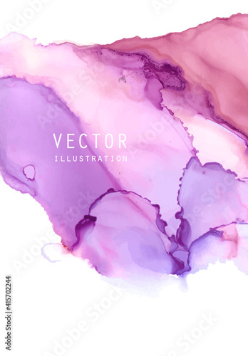 Alcohol ink vector texture. Fluid ink abstract background.