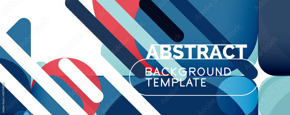 Modern geometric round shapes and dynamic lines, abstract background. Vector illustration for placards, brochures, posters and banners Modern geometric round shapes and dynamic lines, abstract background. Vector illustration for placards, brochures, posters and banners