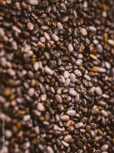 Close up of chia seeds