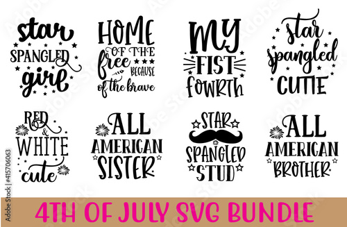 4th of July Quotes design SVG bundle Cut Files for Cutting Machines like Cricut and Silhouette 