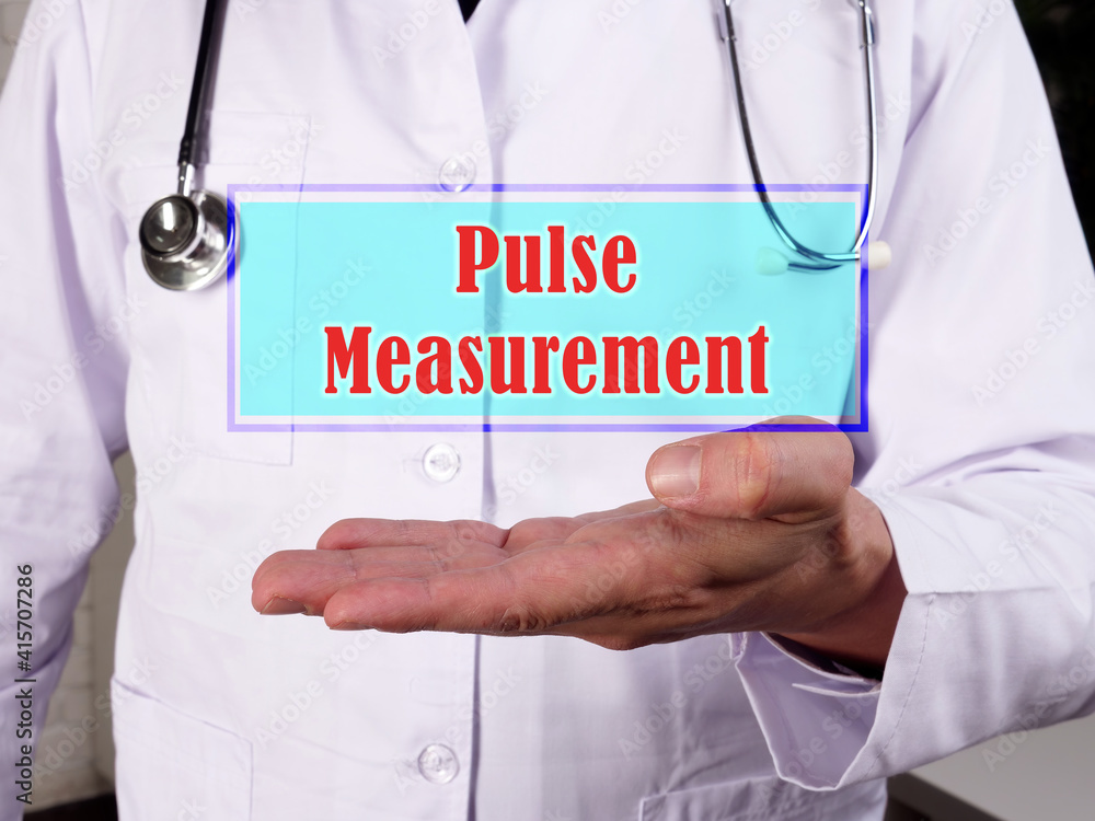 Medical concept meaning Pulse Measurement with inscription on the sheet. Medical concept meaning Pulse Measurement with inscription on the sheet.