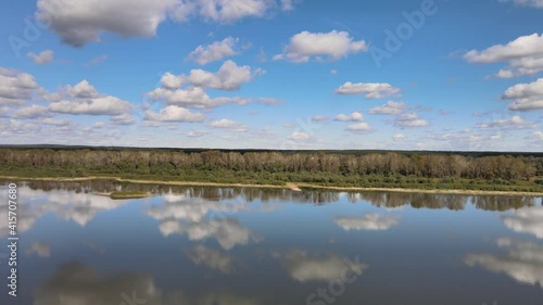 clouds over the river