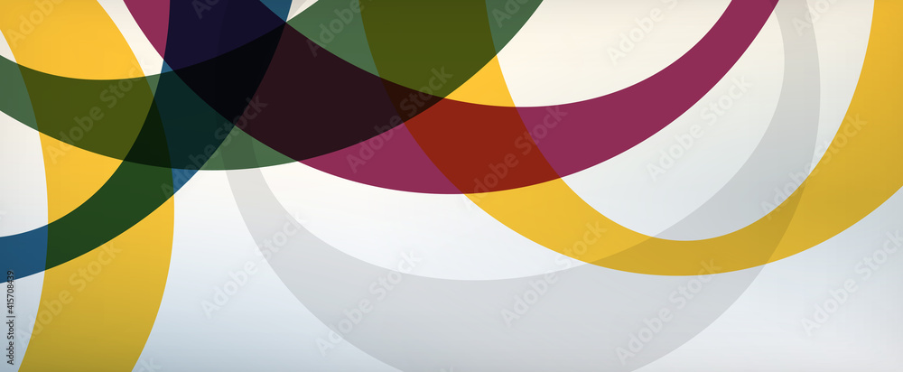 Fototapeta premium Ring geometric shapes, o letter repetition wallpaper. Abstract background for business or technology presentations, internet posters or web brochure covers