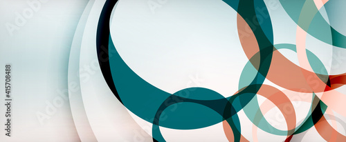 Ring geometric shapes, o letter repetition wallpaper. Abstract background for business or technology presentations, internet posters or web brochure covers