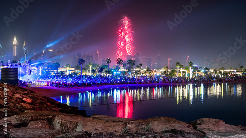 Canvas Print New Year Eve Fireworks