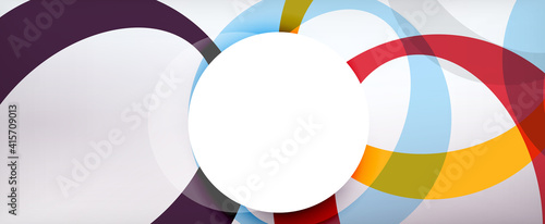 Ring geometric shapes, o letter repetition wallpaper. Abstract background for business or technology presentations, internet posters or web brochure covers