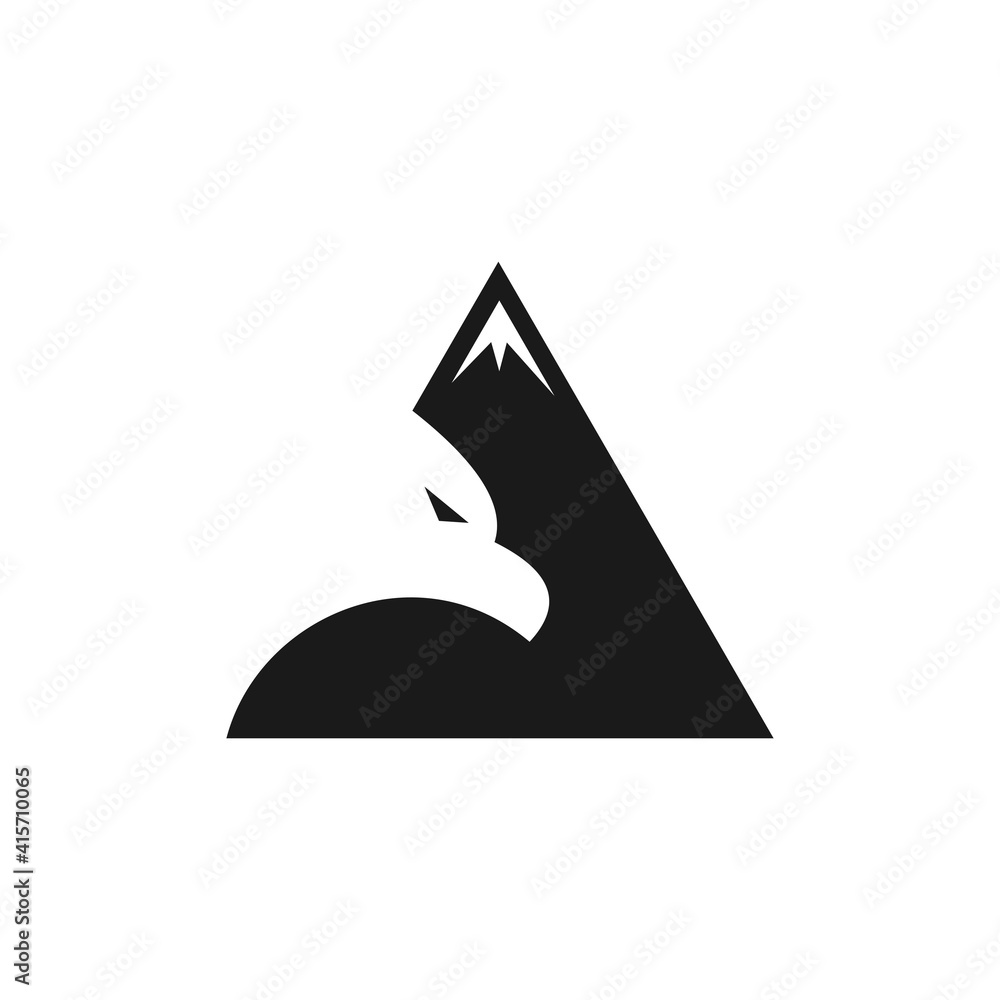 Fototapeta premium Mountain eagle logo letter A
