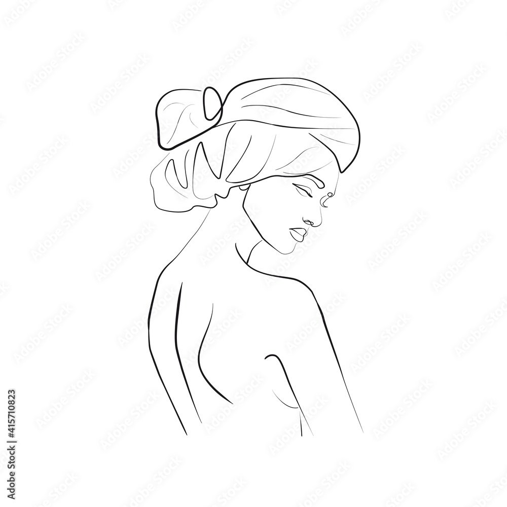 Sketch young modern woman in eyeglasses Royalty Free Vector