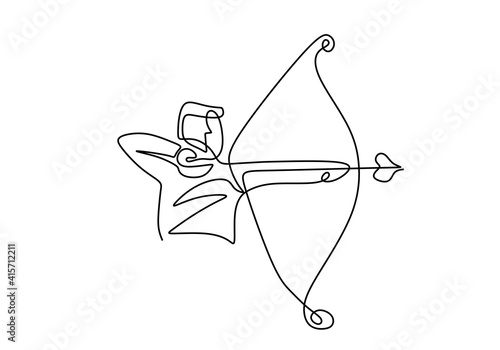 Continuous line drawing of ...