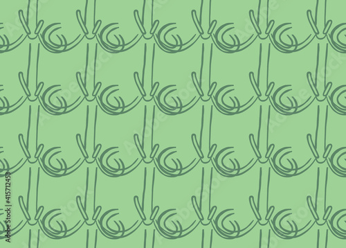 Vector texture background  seamless pattern. Hand drawn  green colors.
