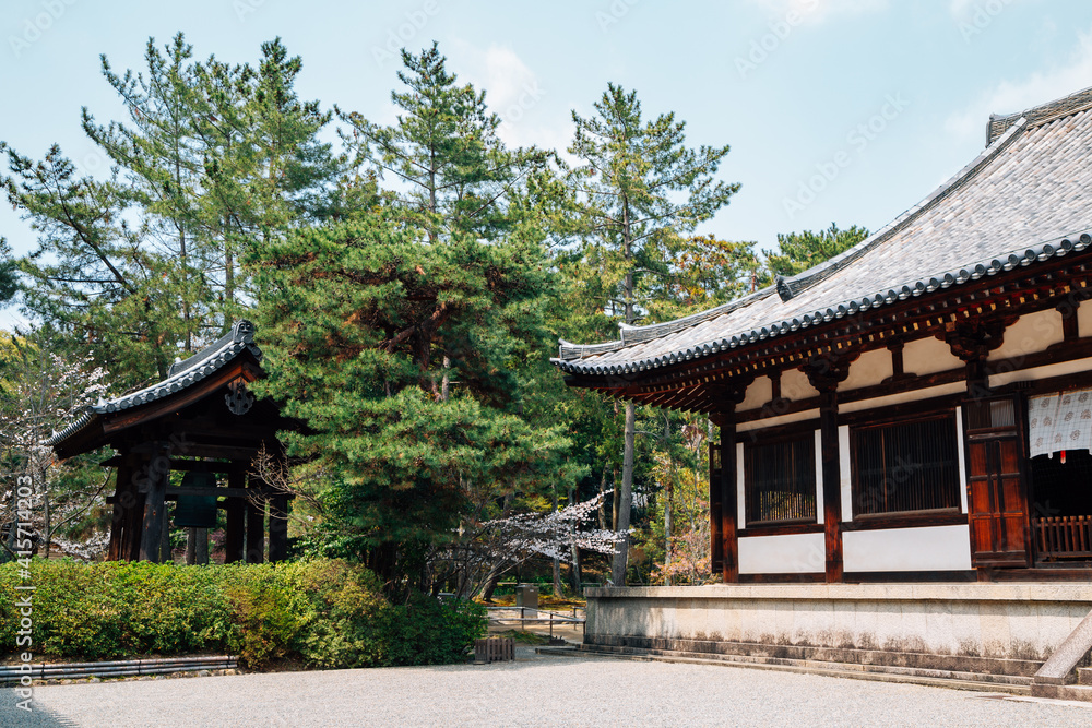 Toshodaiji temple at spring in Nara, Japan Toshodaiji temple at spring in Nara, Japan