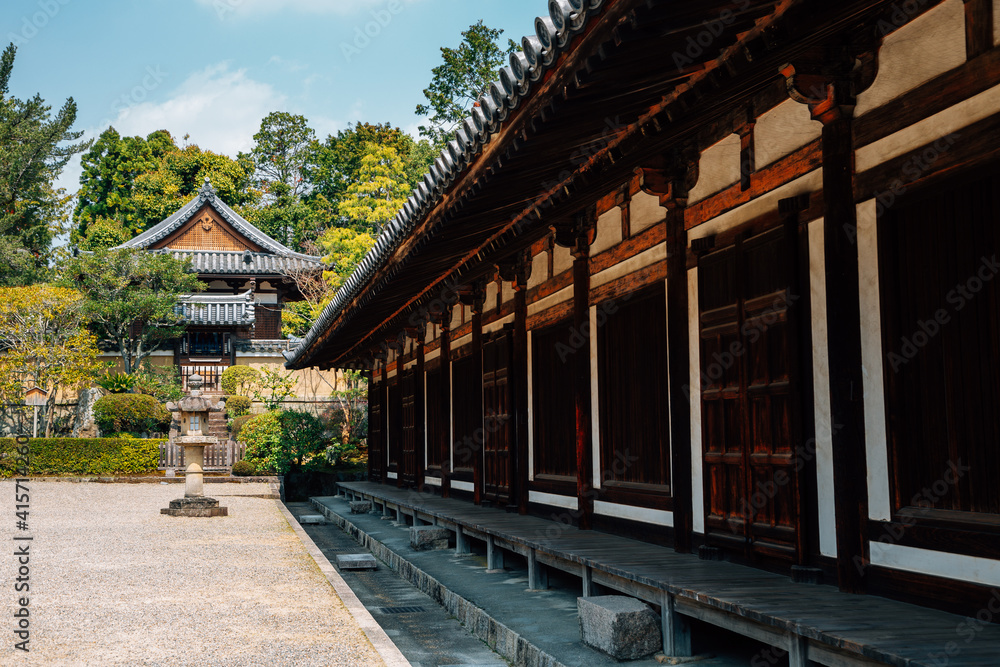Toshodaiji temple at spring in Nara, Japan Toshodaiji temple at spring in Nara, Japan
