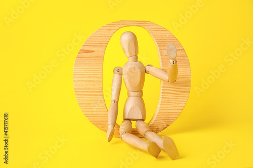 Wooden mannequin with numbe...