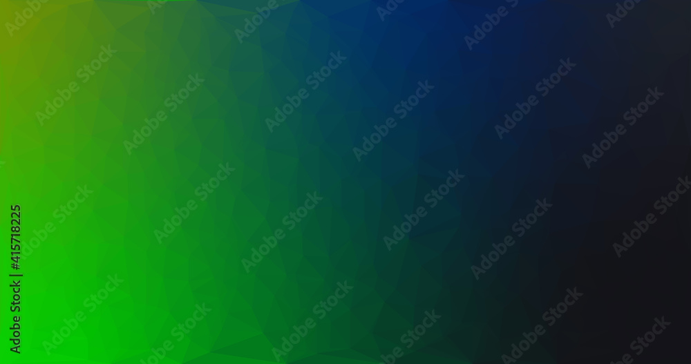 Obraz premium Nice colorful blue green gradient low poly geometrical 4K HD background, Glass triangle polygon pattern great as a wallpaper, design template, flyer, presentation. Vector illustration.