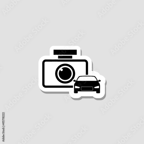 DVR sticker icon isolated on white background