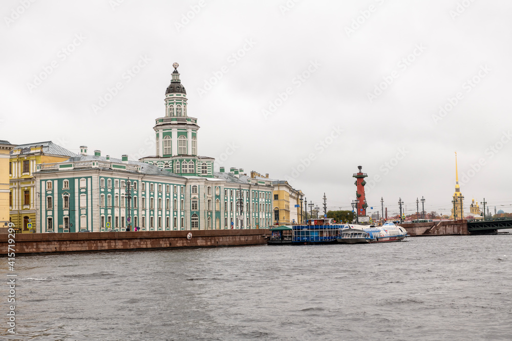 Bridge over Neva river in St. Petersburg, Russia
