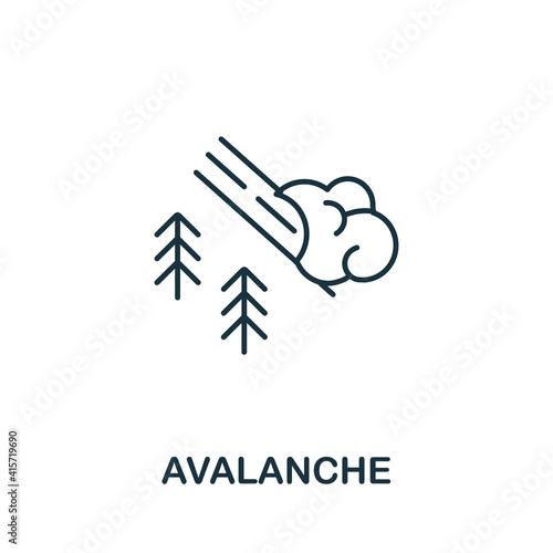Avalanche icon. Simple element from natural disaster collection. Creative Avalanche icon for web design, templates, infographics and more