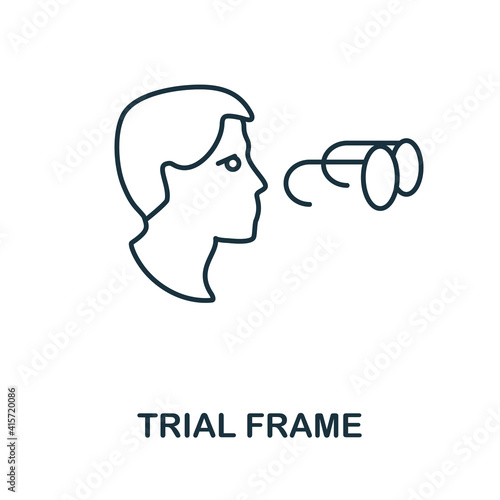Trial Frame icon. Simple illustration from ophthalmology collection. Creative Trial Frame icon for web design, templates, infographics and more