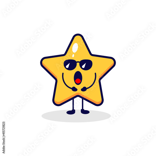 Star cool cute character illustration