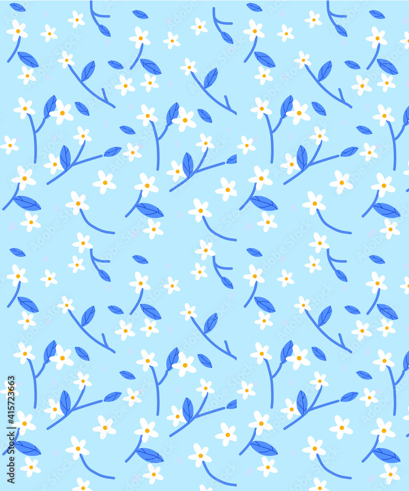 Cartoon flower wall sticker vector design illustration Cartoon flower wall sticker vector design illustration