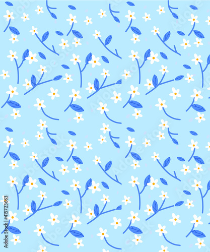 Cartoon flower wall sticker vector design illustration