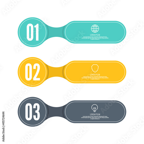 Comparative chart with banner for presentation, informative forms. Infographic option. Info chart Process step by step.